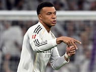 Mbappé, en el derbi contra el Atlético.