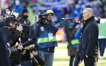 El entrenador del Real Madrid, Zinedine Zidane, antes del inicio del encuentro. 