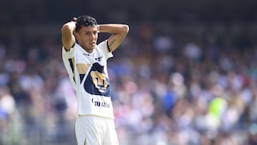 Jorge Ruvalcaba of Pumas during the 3rd round match between Pumas UNAM and Leon as part of the Liga BBVA MX, Torneo Clausura 2026 at Olimpico Universitario Stadium, on January 18, 2026 in Mexico City, Mexico.