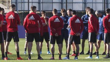 Sergio, con la plantilla del Real Valladolid.