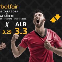 Real Zaragoza vs. Albacete Balompié: horario, dónde ver, pronósticos y clasificación