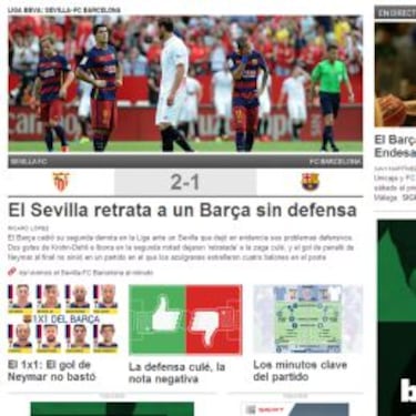 La crítica señala a la defensa del Barça: "Un auténtico coladero"