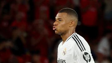 Kylian Mbappé durante el partido de LaLiga EA Sports entre el Mallorca y el Madrid.
