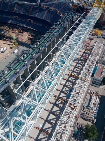 El avance de las obras del estadio Santiago Bernabéu