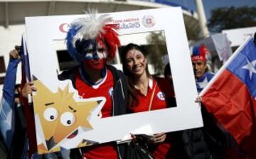 Copa América: bellezas y mucho color en las gradas