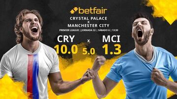 Crystal Palace vs. Manchester City: horario, TV, estadísticas, clasificación y pronósticos