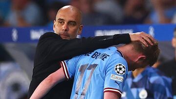 Pep Guardiola y De Bruyne.