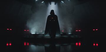 Una de las pocas imágenes que han trascendido de Hayden Christensen   como Darth Vader.  