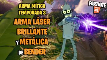 fortnite futurama arma mitica arma laser brillante y metalica de bender