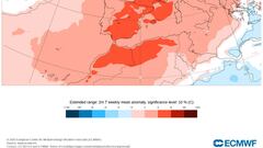 temperaturas cálidas