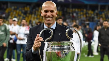 Zinedine Zidane, con la Champions que el Real Madrid conquistó en Kiev en 2018, suma 11 títulos en cinco años: está a dos de igualar a Miguel Muñoz como el entrenador con más trofeos ganados con el equipo blanco.