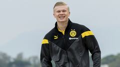 Erling Haaland, durante una concentraci&oacute;n con el Borussia Dortmund en la Costa del Sol.