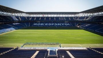 Imagen del estadio del RCD Espanyol ya remodelado.