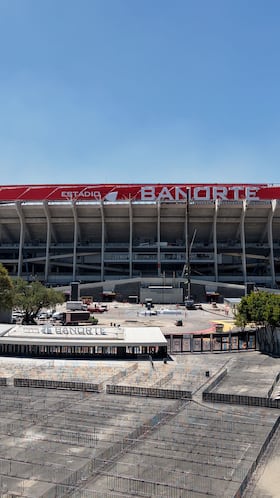 Aerial view of the newly renovated Banorte Stadium, formerly the Azteca Stadium, in Mexico City on March 25, 2026. (Photo by Luis CORTES / AFP)