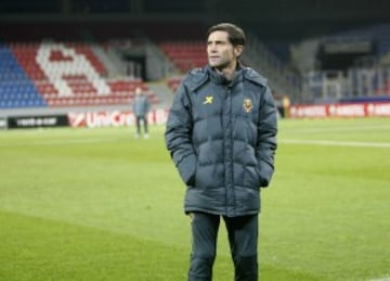 Marcelino durante el entrenamiento. 