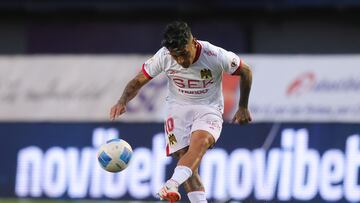 Futbol, Audax Italiano vs Union Espanola
Fecha 8, Liga de Primera 2025.
El jugador de Union Espanola Ariel Uribe es fotografiado durante un partido de primera division contra Audax Italiano disputado en el estadio Bicentenario La Florida, Santiago, Chile.
18/04/2025
Felipe Zanca/Photosport
Football, Audax Italiano vs Union Espanola.
8st turn, Division League 2025.
Union EspanolaÕs player Ariel Uribe is pictured during a first division match against Audax Italiano at the Bicentenario La Florida stadium in Santiago, Chile.
18/04/2025
Felipe Zanca/Photosport