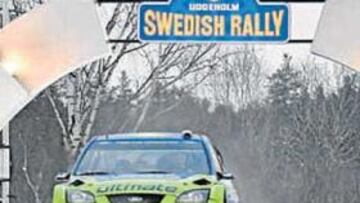 <b>EL REY DE LA NIEVE. </b>Gronholm realizó un rally impecable y se confirmó como el amo del derrape.