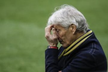 Pékerman y los protagonistas de Colombia-Perú en primer plano