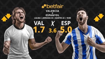 Valencia CF vs. RCD Espanyol: horario, dónde ver, pronósticos y clasificación