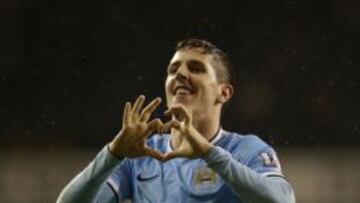 Stevan Jovetic con el Manchester City