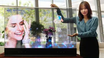 El TV transparente en el que Samsung patent&oacute; su tecnolog&iacute;a, un aparato que no tuvo &eacute;xito en 2015
