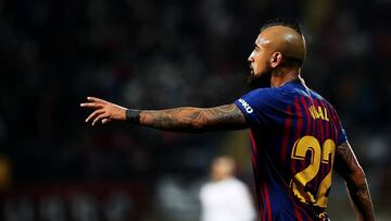 Con Vidal en cancha Barcelona sacó ventaja en la Copa del Rey