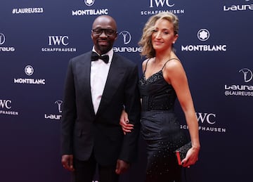 El exfutbolista francés Claude Makélélé y su pareja.