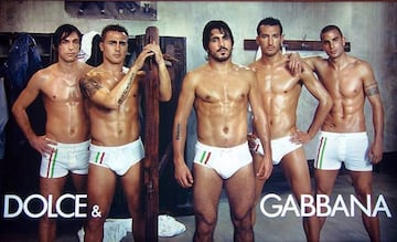 Gennaro Gattuso, Manuele Blasi, Fabio Cannavaro, Andrea Pirlo y Gianluca Zambrotta - Dolce&Gabbana