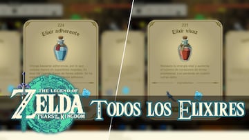 the legend of zelda tears of the kingdom nintendo switch guia elixires todas las recetas