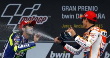 Marc Márquez y Valentino Rossi.