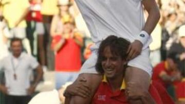 Ferrero celebra junto a Feliciano el pase a semifinales