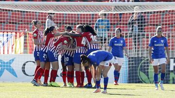 El Atlético celebra el segundo gol ante el Athletic.