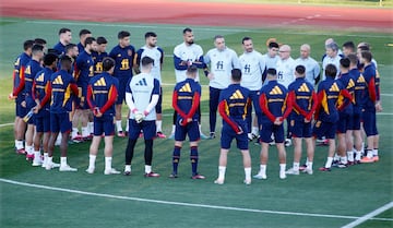 Luis de la Fuente takes training. 


