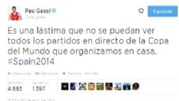 Gasol y Ricky se lamentan por las retransmisiones del Mundial