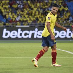 El gesto de Falcao tras el gol anulado a Yerry Mina