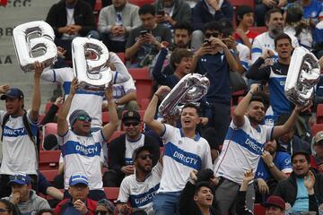 Hinchas de Universidad Católica se burlaron de la U y la posición que ocupan en la tabla de posiciones. 