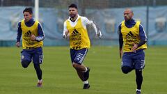 El Kun Agüero acaparó las miradas en la práctica en Ezeiza