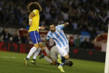 Buenos Aires 13 Noviembre 2015
Argentina vs Brasil por la 3ra  fecha de las eliminatorias Rusia 2018, en el Estadio Antonio Vespucio Liberti
Festejos de Ezequiel Lavezzi