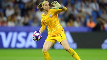 LE HAVRE, FRANCE - JUNE 27: Karen Bardsley of England in action during the 2019 FIFA Women&#039;s World Cup France Quarter Final match between Norway and England at Stade Oceane on June 27, 2019 in Le Havre, France. (Photo by Richard Heathcote/Getty Images)