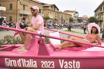 Promoción de la tercera etapa del Giro de Italia 2023 con 202 km de recorrido entre Vasto y Nelfi.