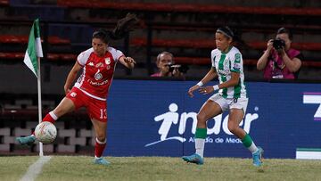 Partido de ida de las semifinales de la Liga Femenina BetPlay 2023, entre Atlético Nacional e Independiente Santa Fe.