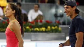 <b>CONTRA EL CÁNCER.</b> Nadal jugó junto a Ivanovic contra Moyá-Wozniacki ayer en beneficio de la Fundación Félix Mantilla contra el cáncer de piel. Los actores M. A. Silvestre y Mario Casas y muchos tenistas colaboraron.