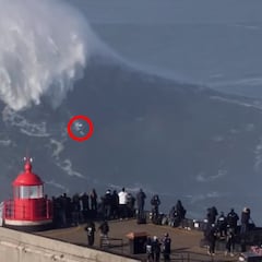 Nazaré XXXL: olas gigantes, surf, brazos rotos, rescates, ángulos inéditos...
