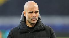 Coach Josep Guardiola of Manchester City during the UEFA Champions League, Quarter-Finals, 2nd leg football match between Borussia Dortmund and Manchester City on April 14, 2021 at Signal Iduna Park in Dortmund, Germany - Photo Ralf Ibing / firo Sportphot