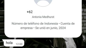 Mensaje de estafa de WhatsApp