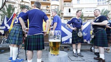 Aficionados de la selecci&oacute;n de Escocia