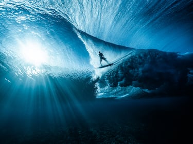 This image is free for editorial purposes only when used in relation to Red Bull Illume. Please always add the photographer credit: ? Name of photographer / Red Bull Illume Photographer: Ben Thouard, Athlete: Kauli Vaast, Location: Teahupo'o, French Polynesia // Red Bull Illume 2023 // SI202310090317 // Usage for editorial use only //