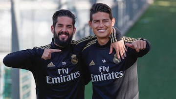 Isco y James, batalla en la mediapunta del Real Madrid.