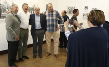 La exposición muestra la vinculación de San Lorenzo de El Escorial con el club rojiblanco a lo largo de la historia. Santos Ovejero y Calleja.