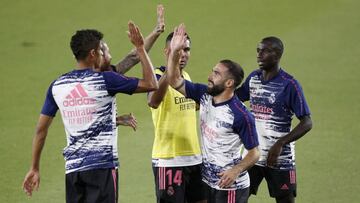 El Real Madrid, antes del encuentro contra el Betis.